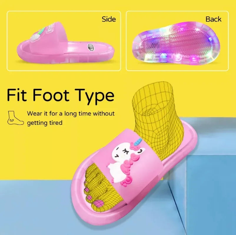 Unicorn lighted Slippers Boys & Girls