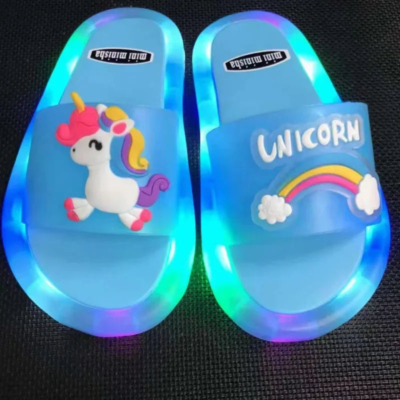 Unicorn lighted Slippers Boys & Girls