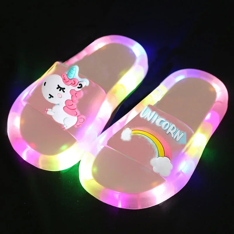 Unicorn lighted Slippers Boys & Girls
