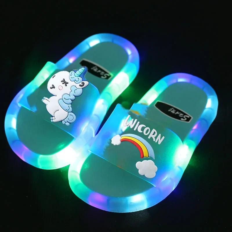 Unicorn lighted Slippers Boys & Girls